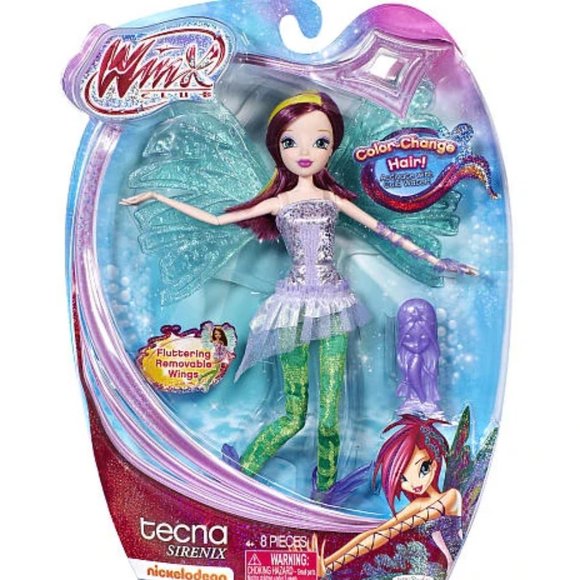 Winx Club SIRENIX TECNA & Flora dolls 2013 Jakks Pacific 11.5" - Picture 2 of 5